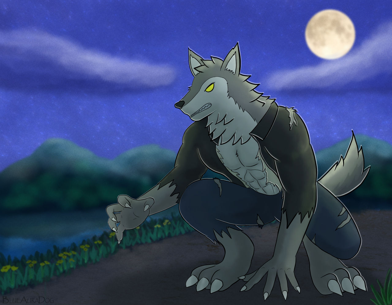 Night of the Werewolf by BlueAuraDog on DeviantArt