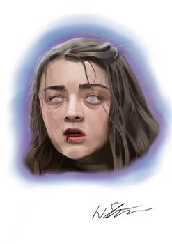 iPad portrait of Arya Stark