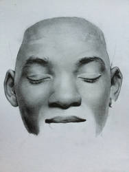 Pencil portrait WIP 6 Will Smith.