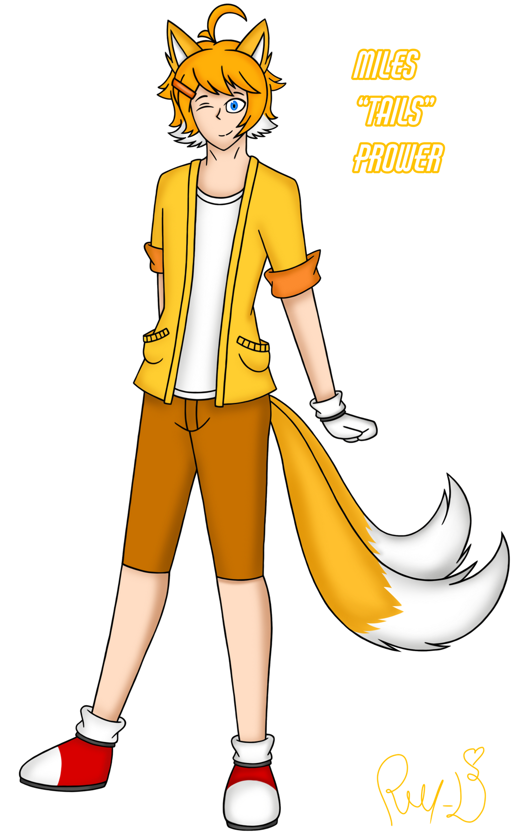 Miles (Tails) Prower (Human Ver.) by Annie-Blue on DeviantArt Miles (Tails) Prower (Human Ver.) by Annie-Blue on DeviantArt