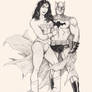Batman and Wonder Woman BW