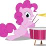 Pinkie Pie on drums