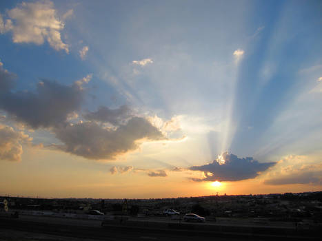 Johannesburg evening sky line