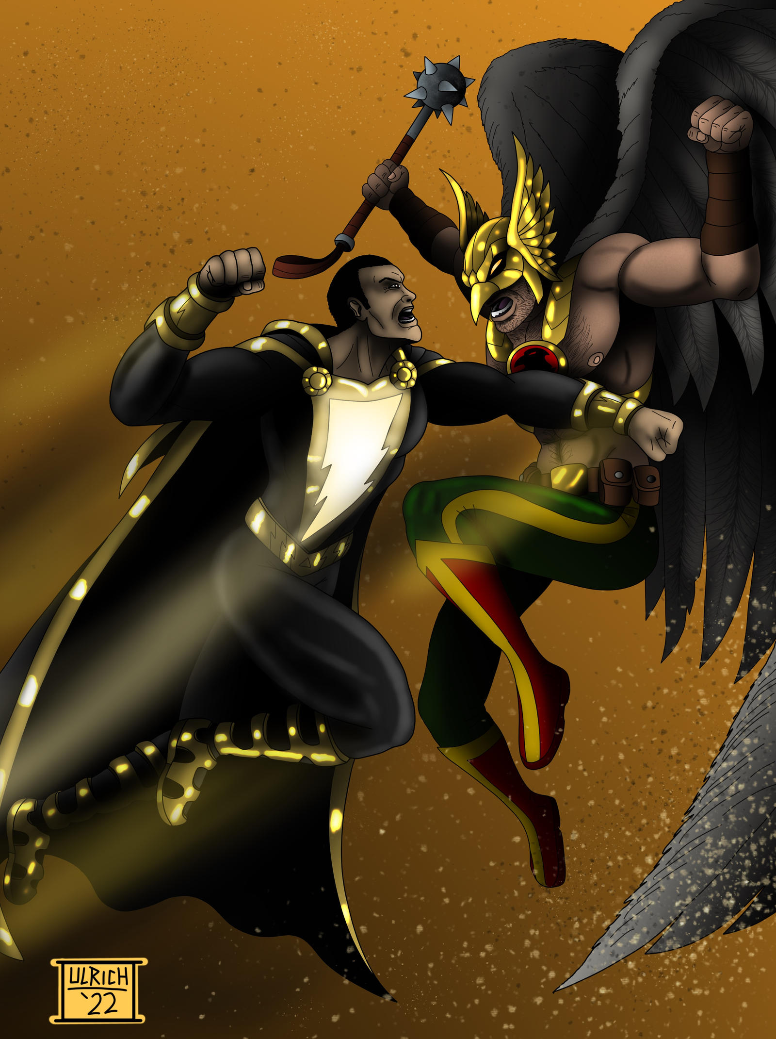 Black Adam vs. Hawkman - DTIYS by BatCanuck929 on DeviantArt