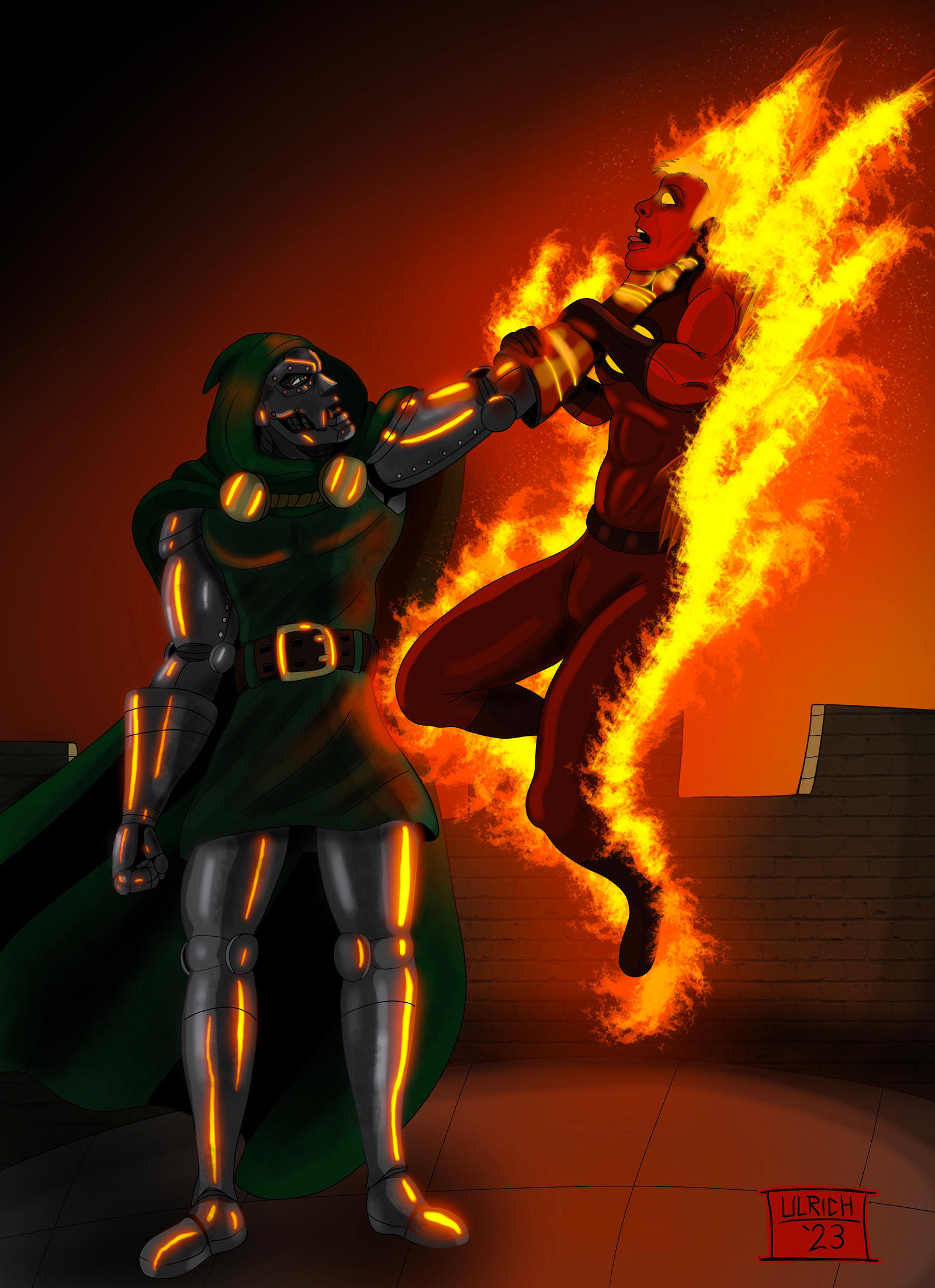 Random Doom Human Marvel Month 2023 - Human Torch vs. Doctor Doom by BatCanuck929 on ...