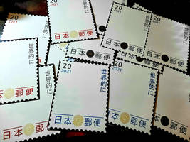 Japanese Stamp 'Worldwide' Sticker Blanks by ChilloHaus