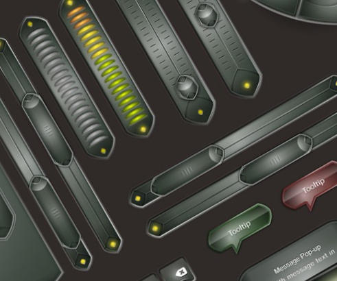 Futuristic GUI design sets by WordPressThemeShock on DeviantArt