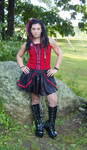 Black lace gothic fairy skirt by funkyfunnybone
