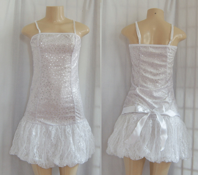 White fairy balloon dress