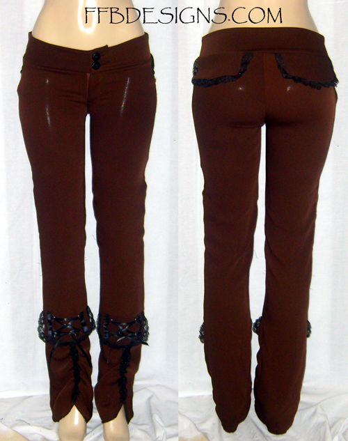 Brown boot-cut pants