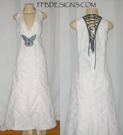 White long butterfly dress