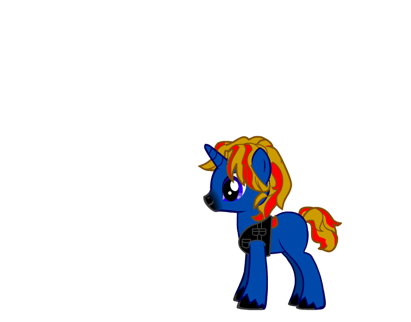 my new oc stalion Pony blue iron