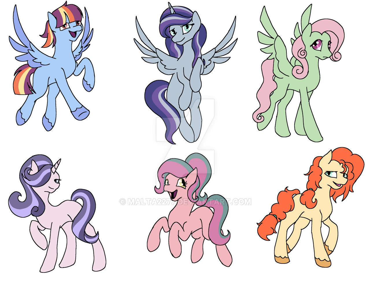 Mlp mane 6 redesign by Malta2277 on DeviantArt