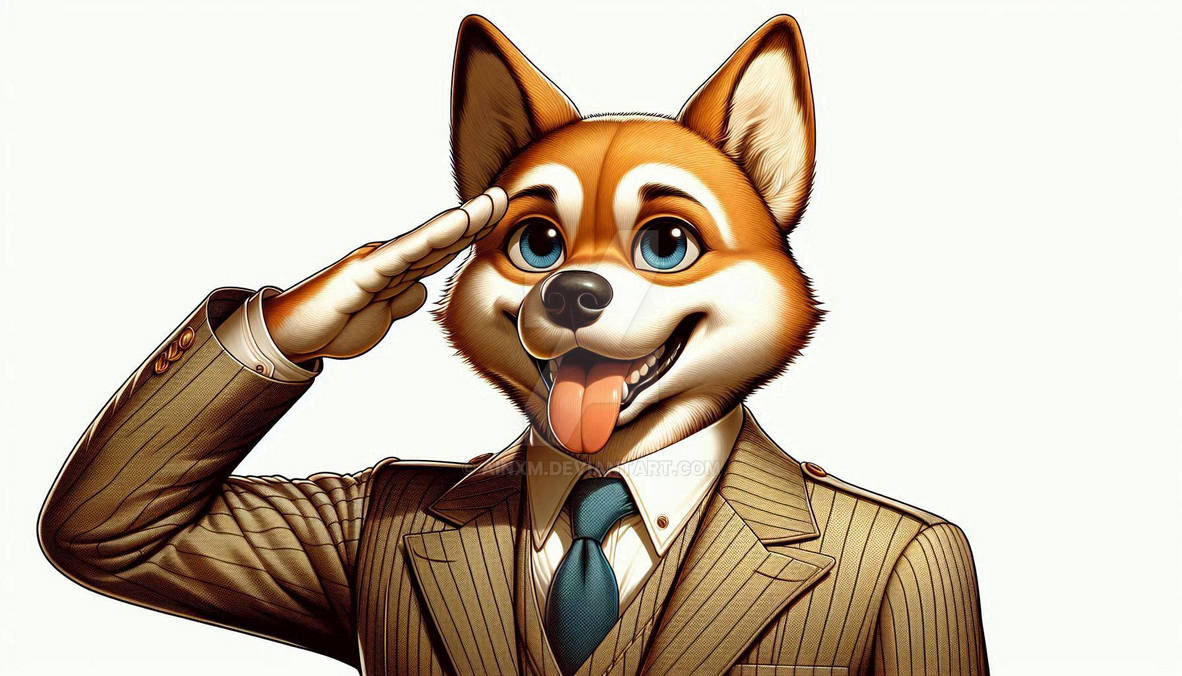 Saluting dog by ainxm on DeviantArt