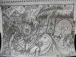 Sketch for merciless Roman raid on Slavic village