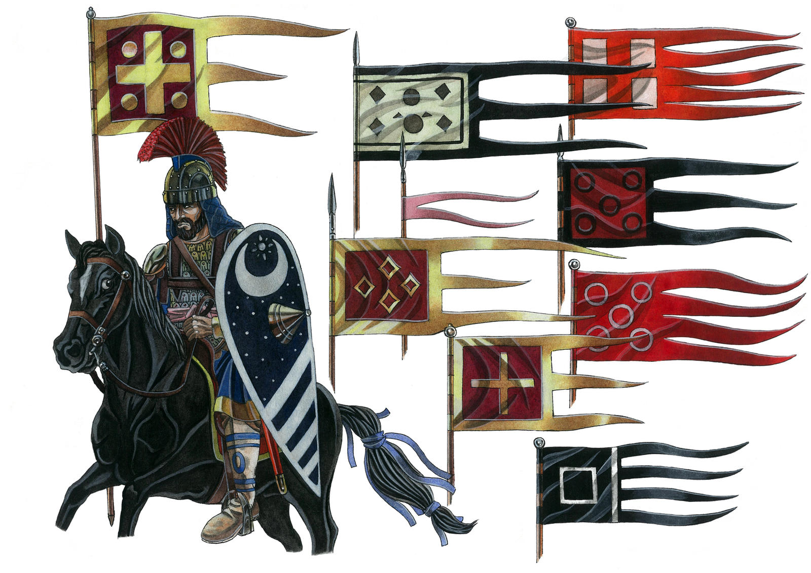 Battle Standard Rome Flags/ battle standards of medieval Roman Empire by AMELIANVS on DeviantArt