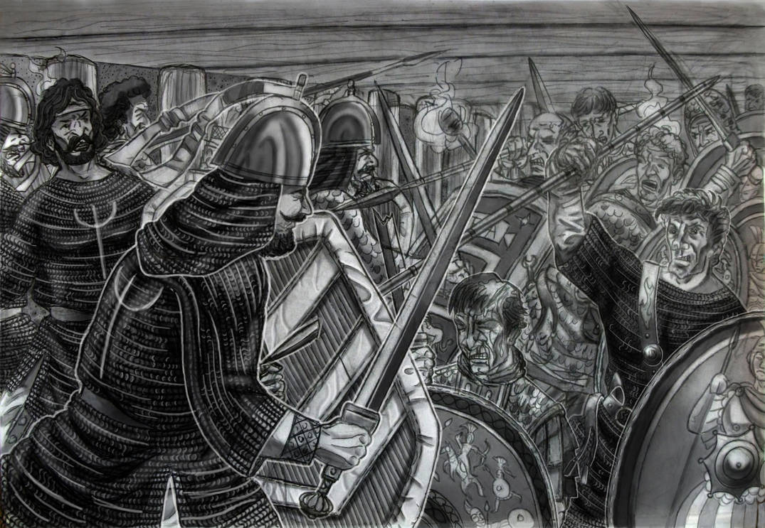 Final siege of Dura Europos, sketch no.1 by AMELIANVS on DeviantArt