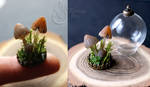 Mushrooms with moss by Wonder-fox