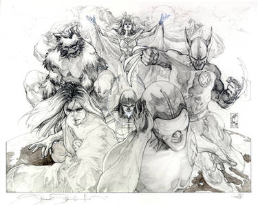 Astonishing X men 25 cover pencil