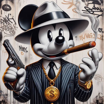 Mickey Mouse (Steamboat Willie) as a Gangster