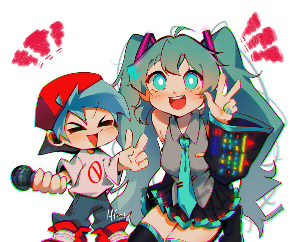 Miku and BF by 0LovelyDrawings on DeviantArt.