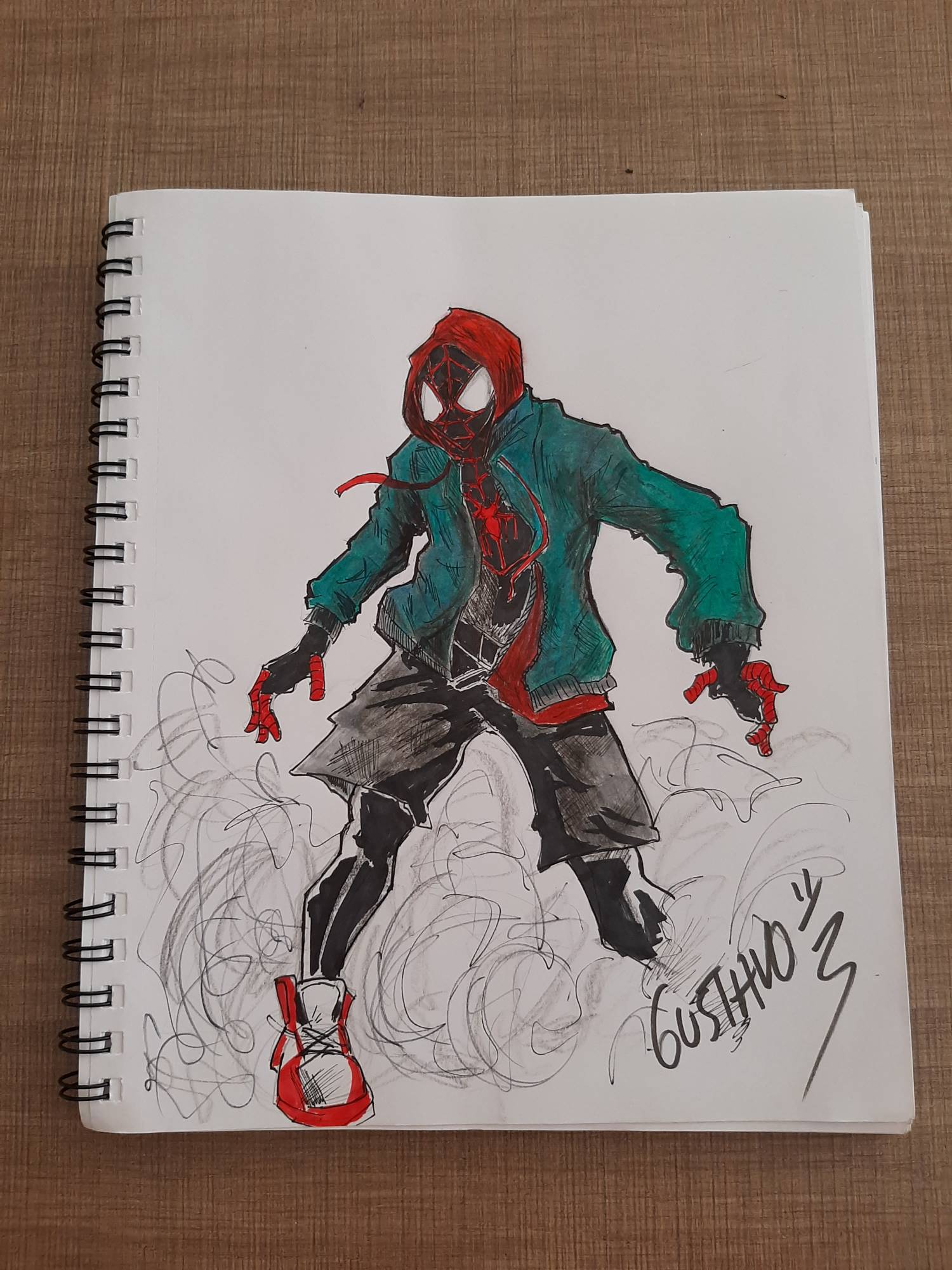 Dibujo Miles Morales. Spiderman by Gustavodbz on DeviantArt