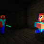 Steve running of the herobrine (March 31st moment)