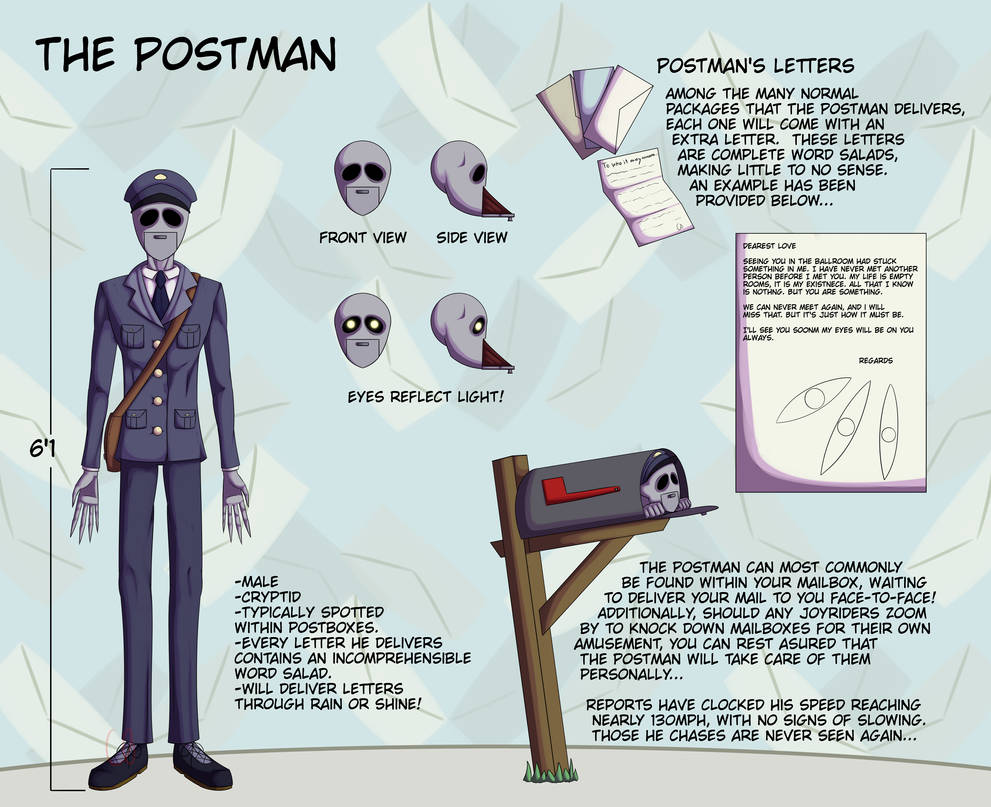 Postman Reference The Postman (Reference Sheet!) by Emptyproxy on DeviantArt