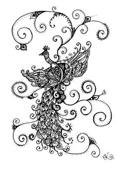 Peacock / henna style