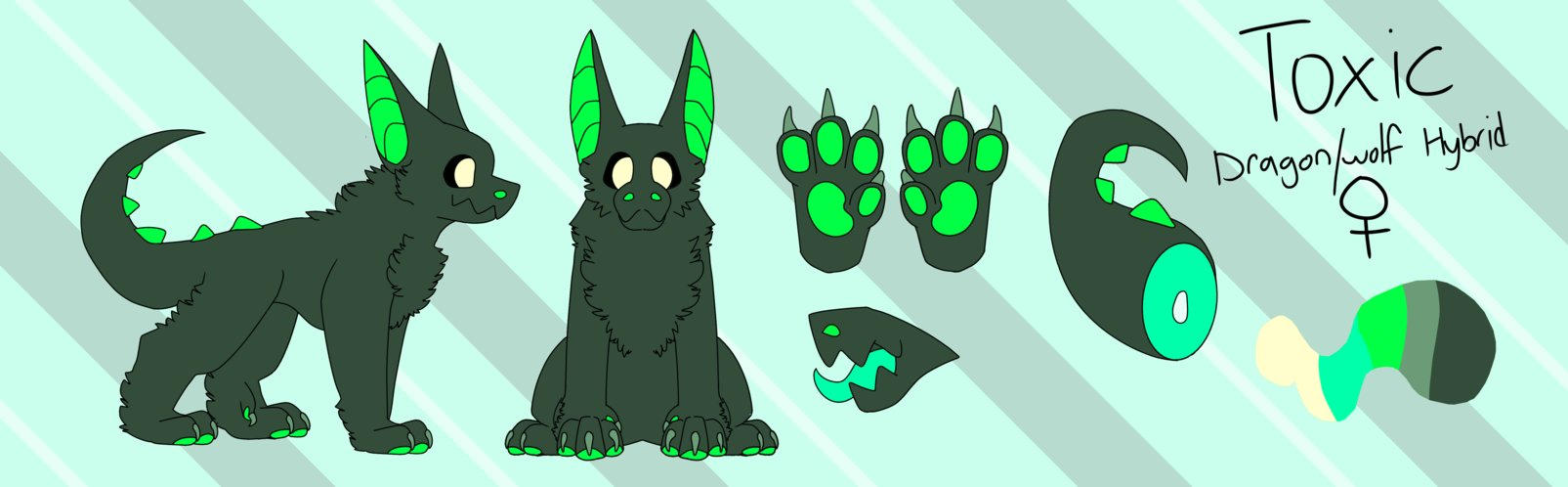 Toxic Reference Toxic Reference Sheet (Feral) by Toxic-Furr on DeviantArt