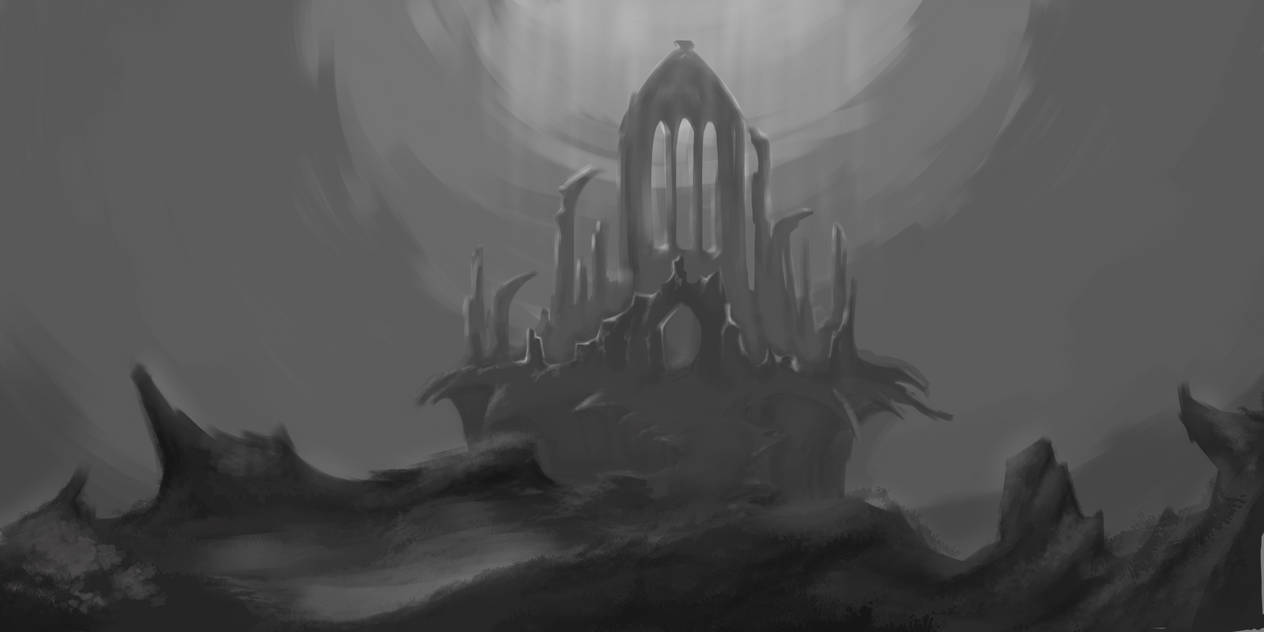 Sunken temple. Concept art by Zilbana on DeviantArt