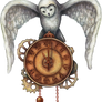 Owl and clock