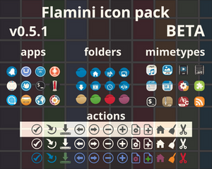Flamini icons set for KDE