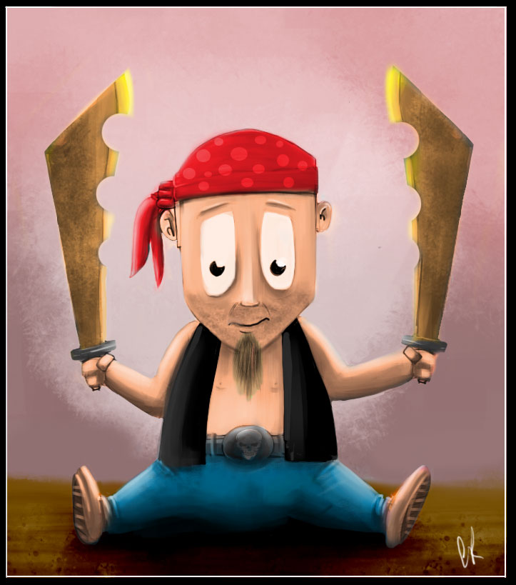 Charlie the pirate in colour