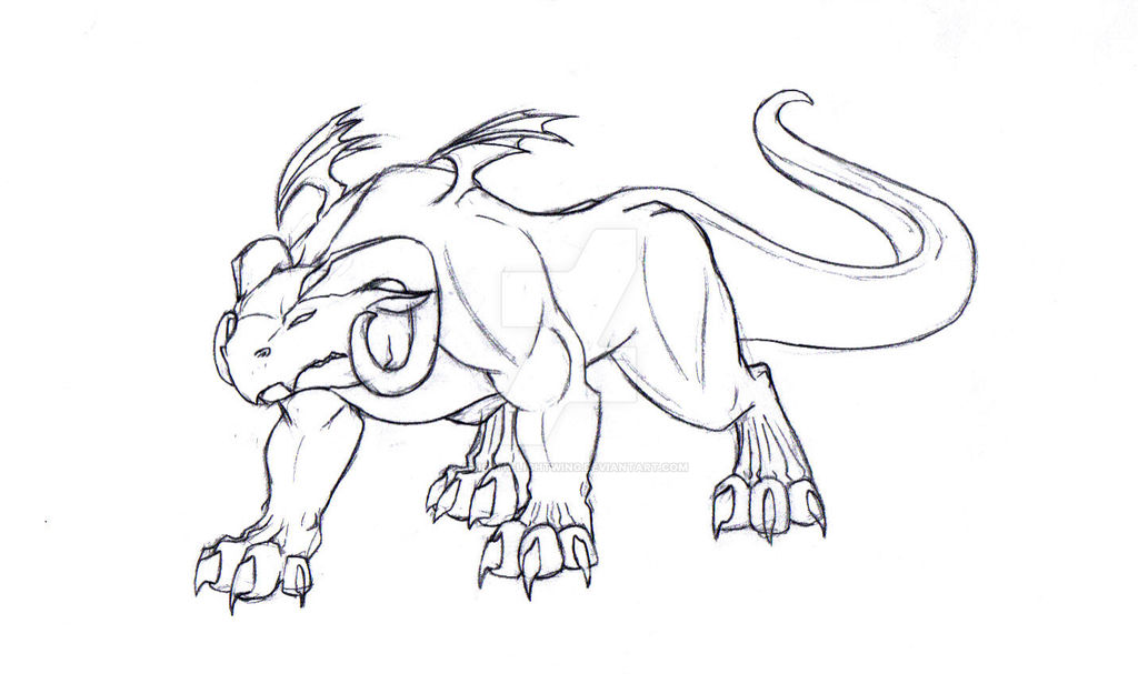 Feral Dragon - Sketch