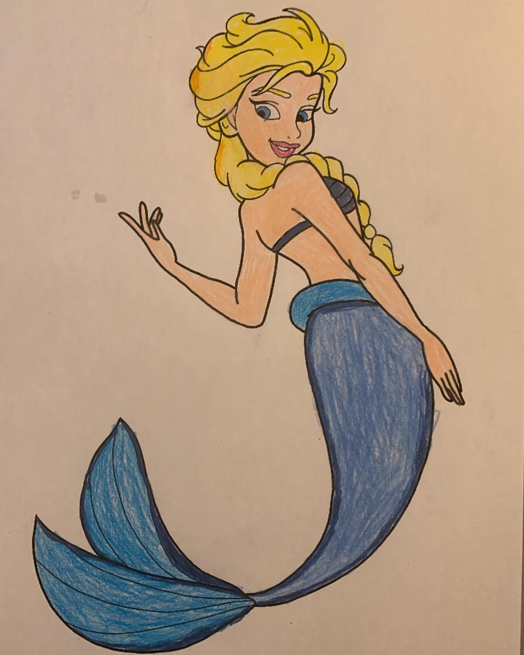 Frozen Elsa mermaid coloring page by jeslacker on DeviantArt