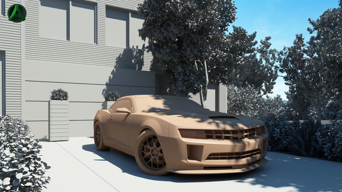 Render Camaro Clay