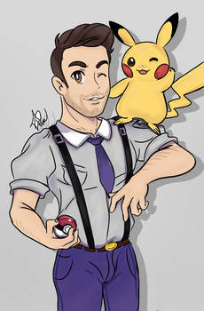 Pikachu and trainer