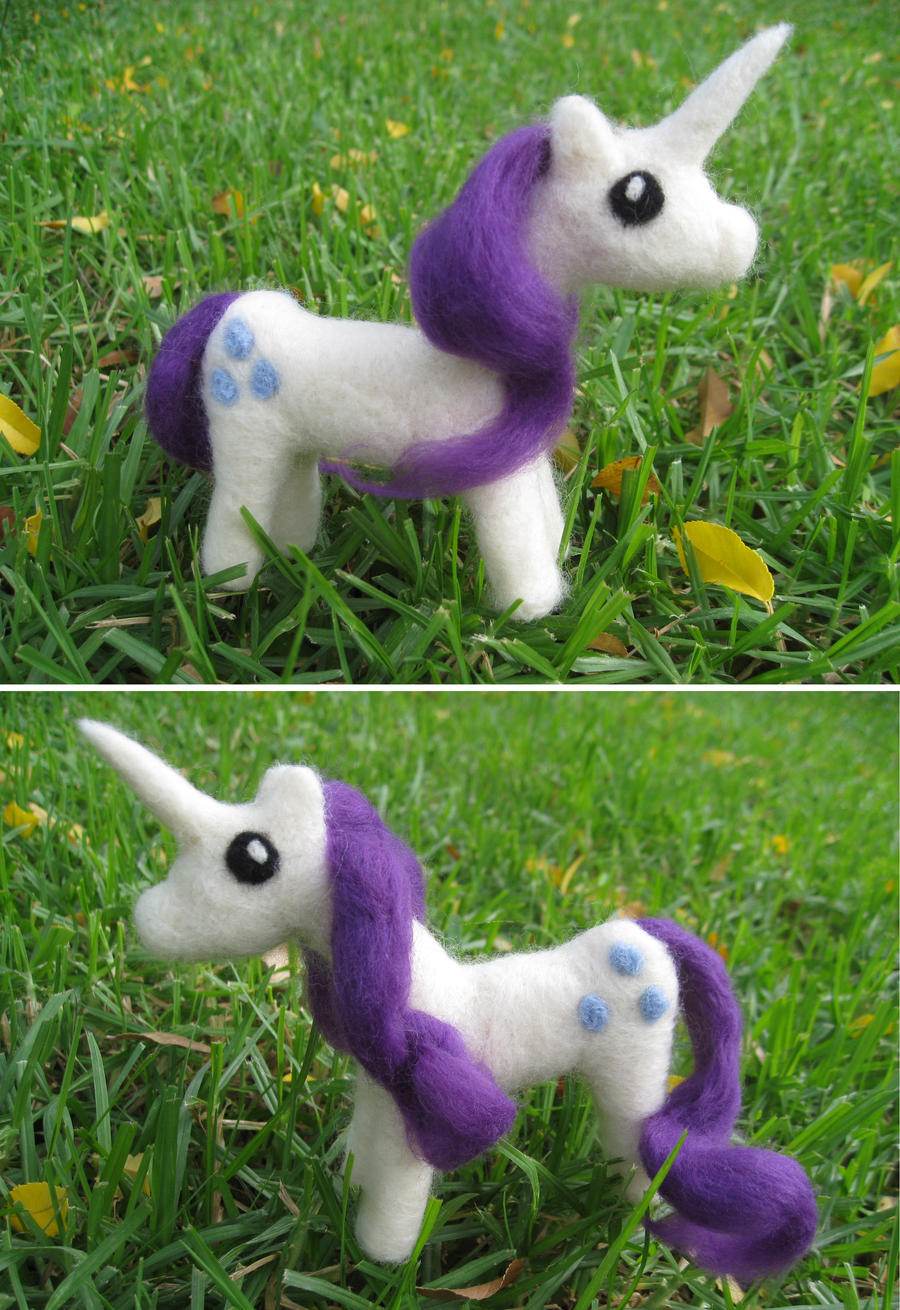 Needle Felted Rarity Pony Doll