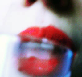 lips and glass