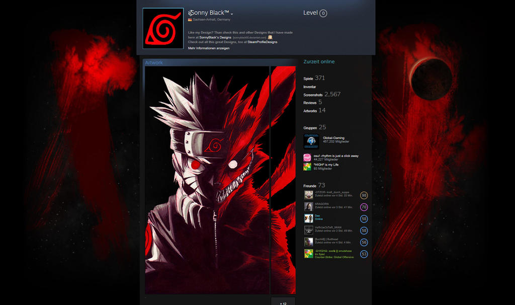 Naruto Uzumaki Steam Profile Design By Sonnyblack50 On