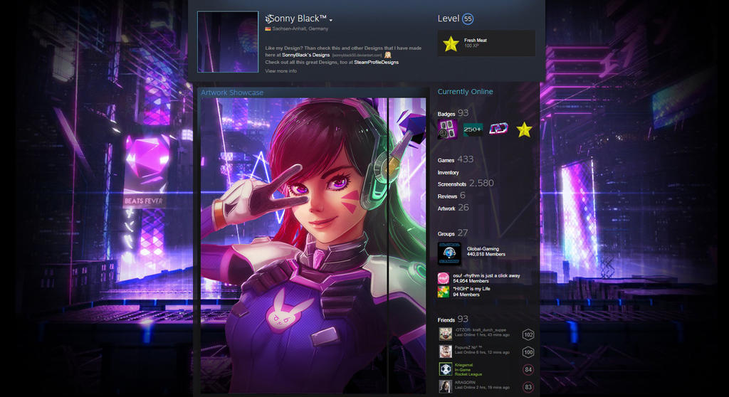 Overwatch D Va Steam Profile Design By Sonnyblack50 On Deviantart Overwatch D Va Steam Profile Design By Sonnyblack50 On Deviantart