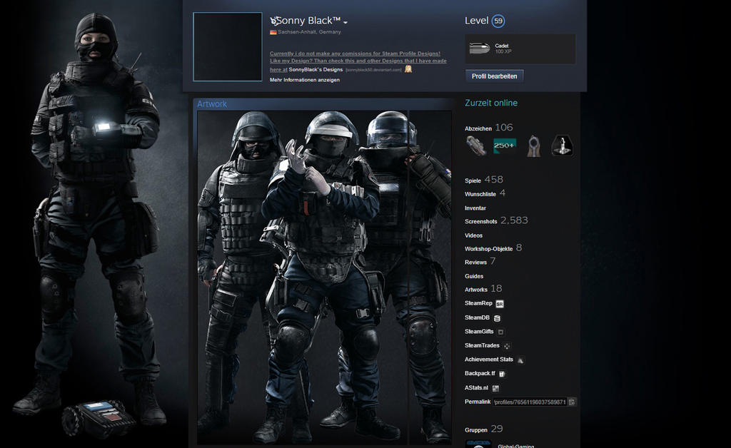 Rainbow Siege - GIGN Team 2 - Steam Profile Design by SonnyBlack50 on ...
