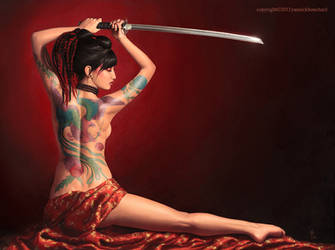 Onna-bugeisha by YannickBouchard