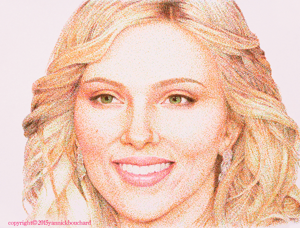 Scarlett Johansson (with highlighters)