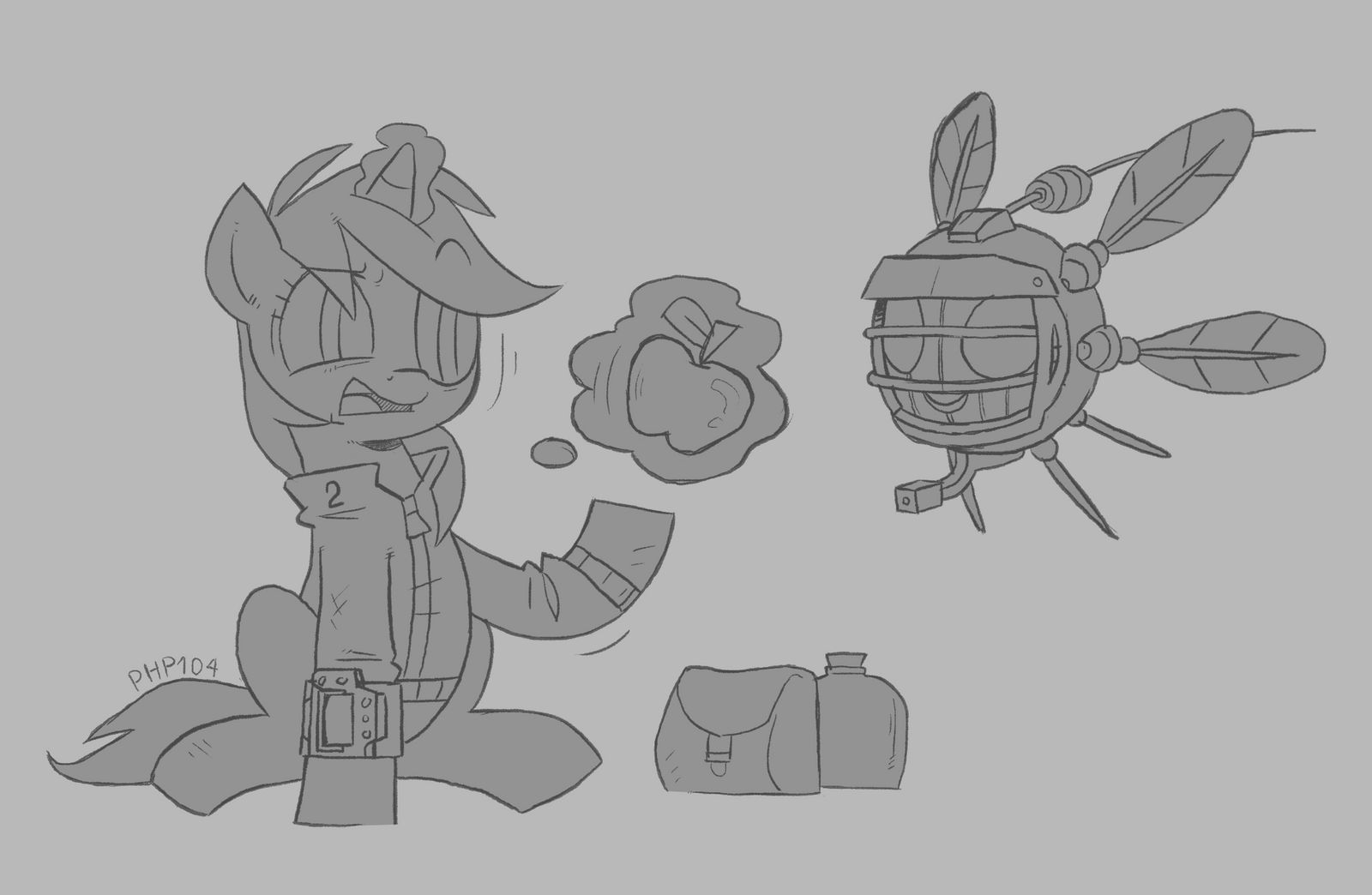 Sketch - Y-you want my apple?