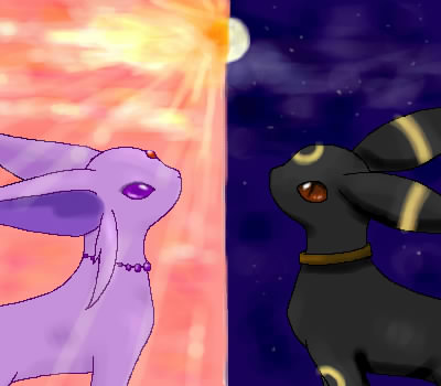 Espeon and Umbreon