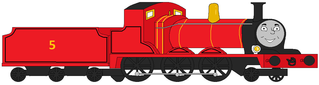 James The Red Engine Designed Style by Thomasandhiscu on DeviantArt