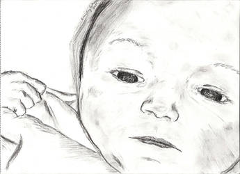 Charcoal Portrait Baby