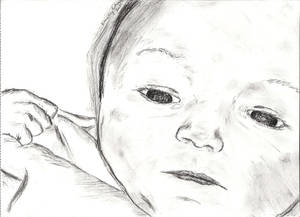 Charcoal Portrait Baby